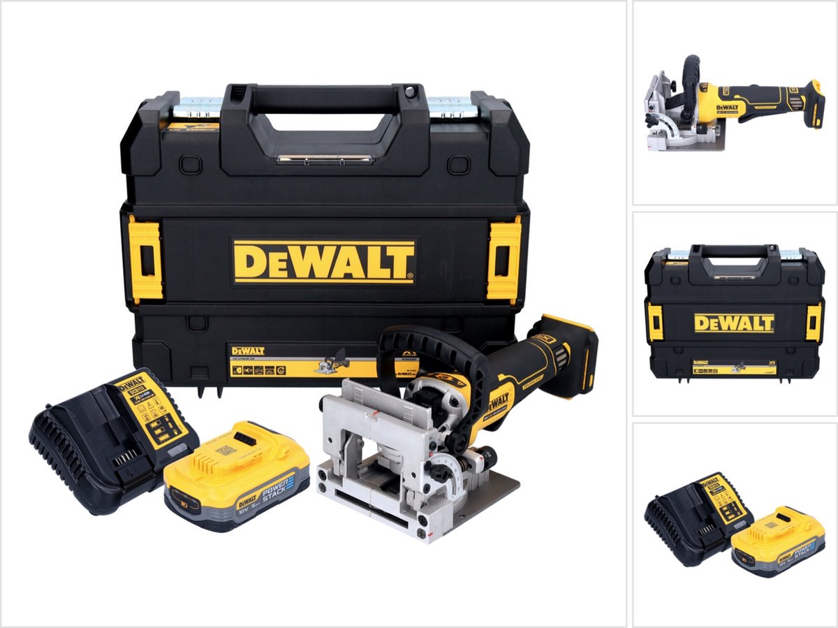 DeWalt DCW 682 H1T accu platte deuvelfrees 18 V 102 x 20 mm borstelloos + 1x Powerstack accu 5.0 Ah + lader + TSTAK