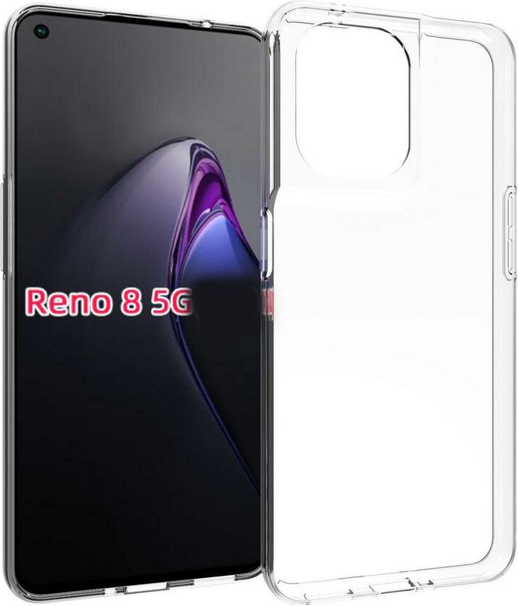 Flexibele achterkant Silicone hoesje Transparant Geschikt voor: Oppo Reno 8 5G