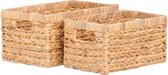 Passo Baskets - Rechthoekige manden in waterhyacint, set van 2