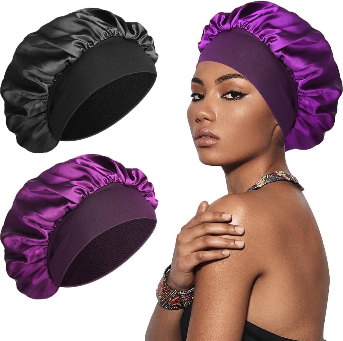 Goedkoopste Bonnet - slaapmuts - satijn