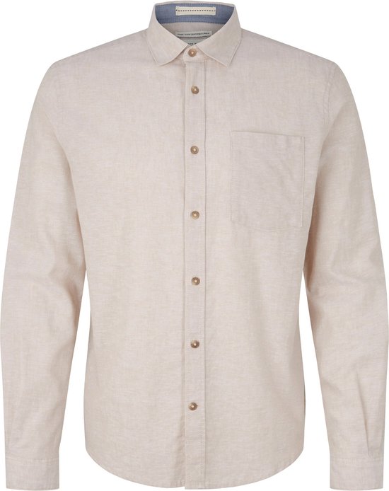 Tom Tailor Chemise à manches longues - 1034904 Beige (Taille: L)