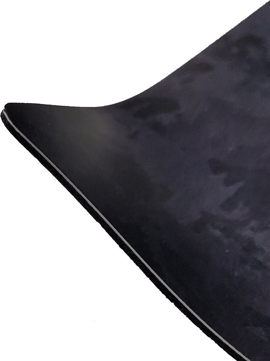 BWK Luxe Ronde Placemat Zwart Goud Bloem Set van 1 Placemats