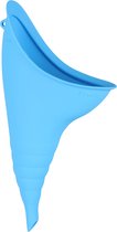 Plastuit - hygiënische plastuit herbruikbaar - plas koker - vrouwen urinaal - siliconen - Blauw