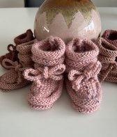 Bébé - chaussons tricotés à la main - chaussettes - chaussettes - chaussons - bébé & soins 0-12 mois - filles/garçons - semelle souple - chaussettes chaussons - enfants - premières chaussures bébé - valentine - bébé