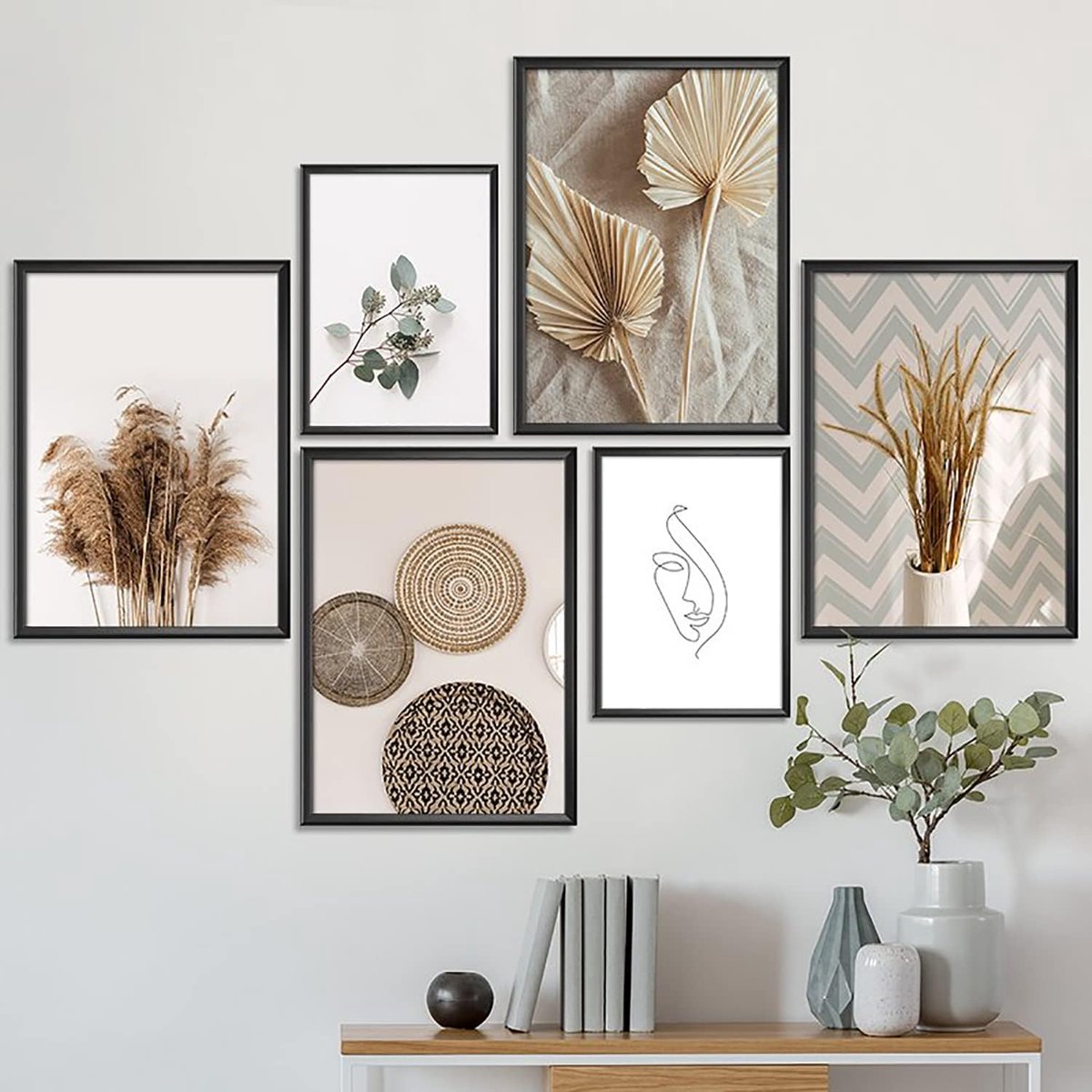 Soft Beige Collection Posterset – Romantische botanische wanddecoratie