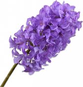Silk-ka Kunstbloemen Zijden Bloemen Hyacint Steel Real Touch Licht Lavendel Paars 149153