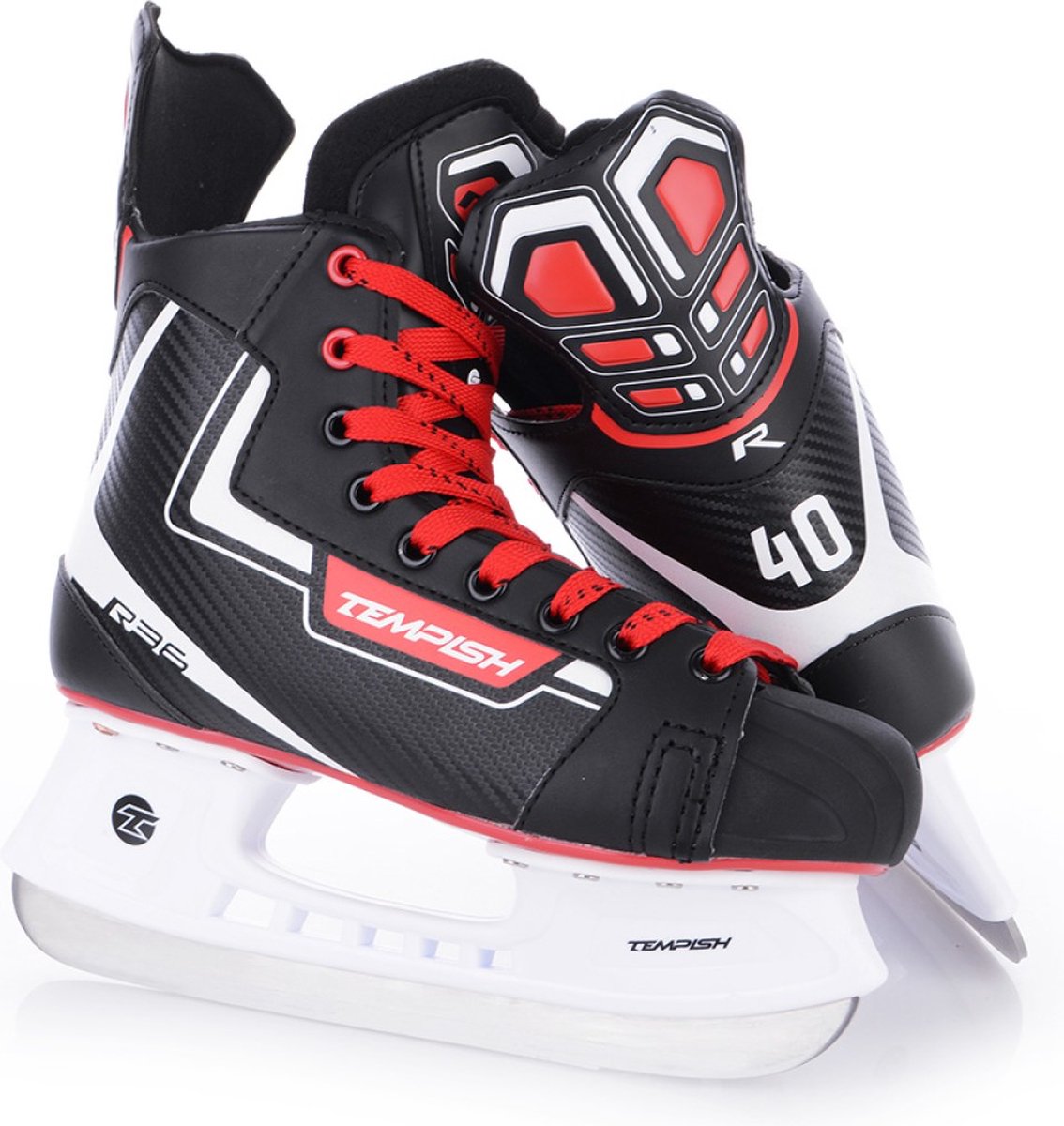 IJshockeyschaatsen R36 maat 45 Tempish zwart/rood