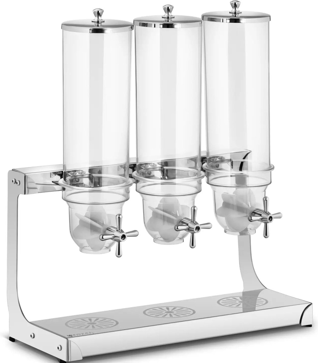 Royal Catering Granen Dispenser - 3 x 3.5 L - 3 containers