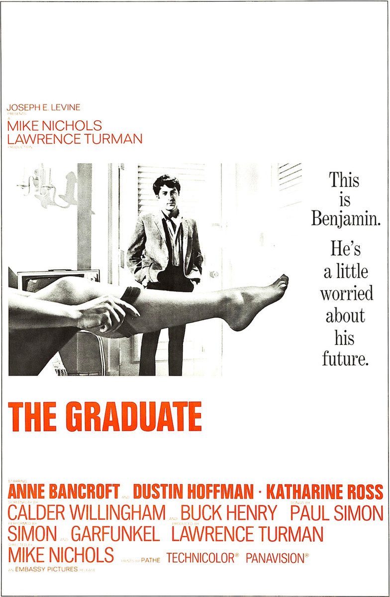 karo-art Poster- The Graduate 1967, Originele Filmposter, Premium Print, Professioneel Fotopapier Multikleur