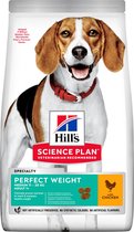 4x Hill's Science Plan - Adult Perfect Weight Medium met kip 2 kg