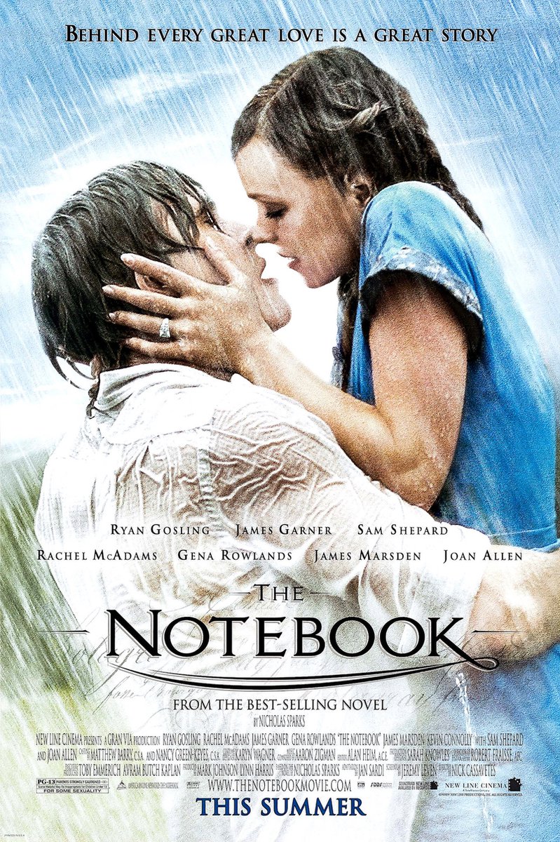 karo-art Poster - The Notebook, Originele filmposter, Romantiek, Premium Print Multikleur