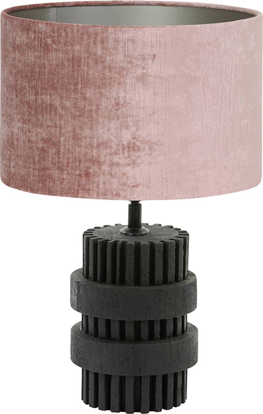 Light and Living tafellamp - roze - hout - SS102112