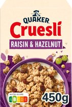 Quaker Cruesli - Ontbijtgranen - Rozijn & Hazelnoot - 450 gr