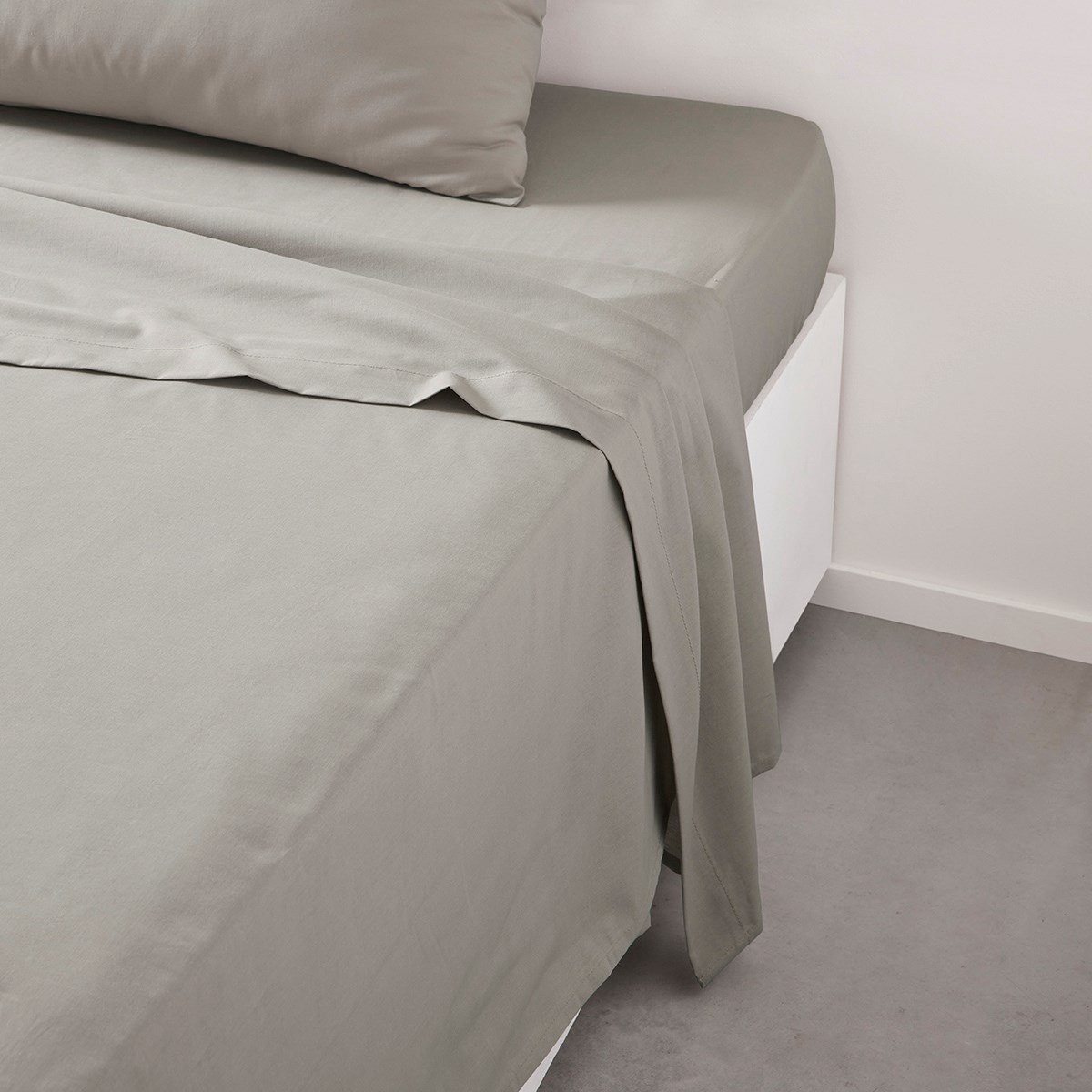 Laken ESSENTIAL - GRIJS - laken 240 x 300 - 2 persoons