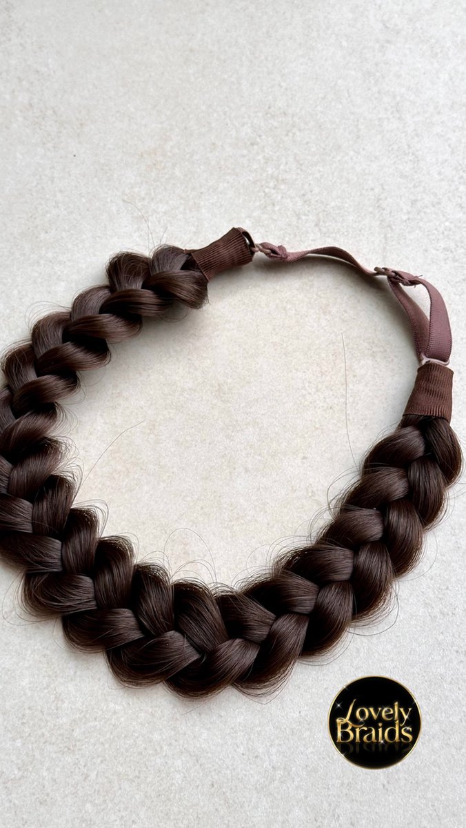 Lovely braids - mocca brown - hair braids - messy - haarband - infinity braids - Haarvlecht band - fashion - diadeem - festival look - festival hair - hair braid - hair fashion - haarmode