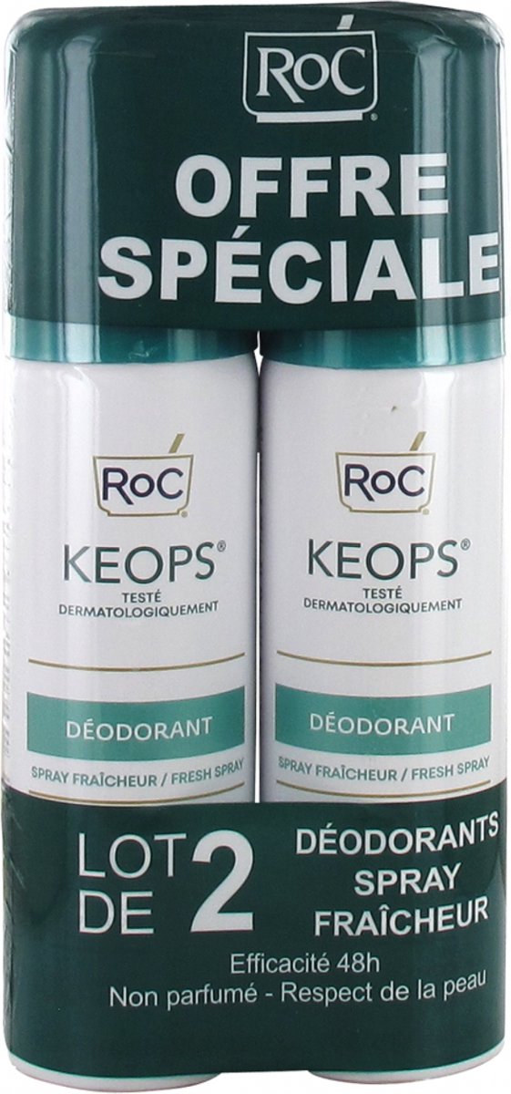 Goedkoopste RoC Keops Fresh Spray Deodorant Set van 2 x 100 ml