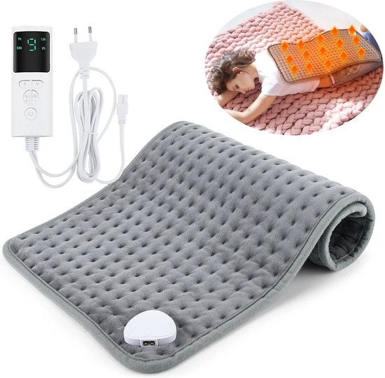 Elektrische Verwarmingsdeken - Elektrische deken - Menstruatie Warmteband - Warmtemat kat, hond - Warmtedeken - Verwarmingsmat - Warmtemat - Verwarmingsmat voor voeten, buik, hand - Veiliger dan een Kruik - Menstruatie band - 58 x 29 cm
