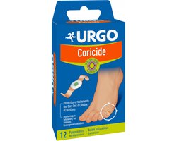 URGO Likdoornpleisters met salicylzuur - Likdoorn verwijderaar voor likdoorns en eelt - Beschermschijf tegen druk en wrijving - Comfortabel in schoenen - Vanaf 16 jaar - 12 pleisters