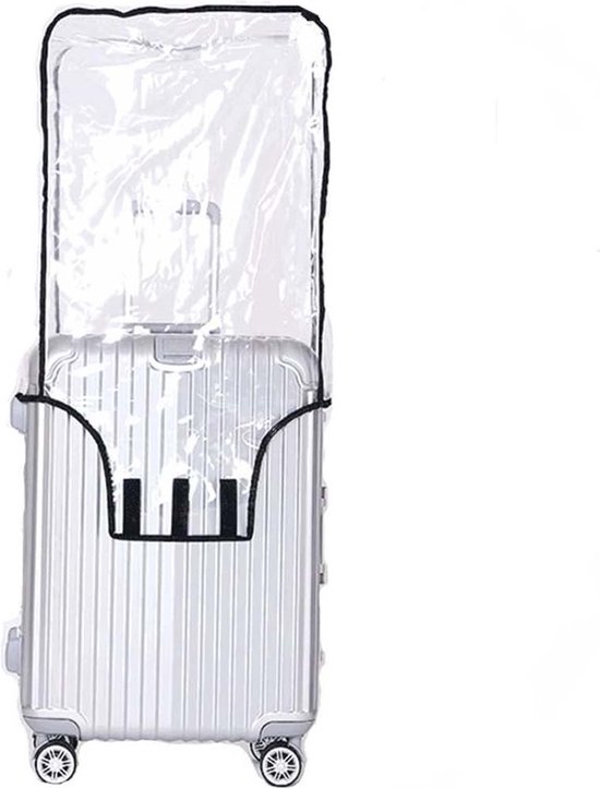 Kofferhoes - Koffer Beschermhoes - Round the World - Extra Large -Doorzichtige PVC-kofferhoes-26 inch -waterdichte koffer-2pcs