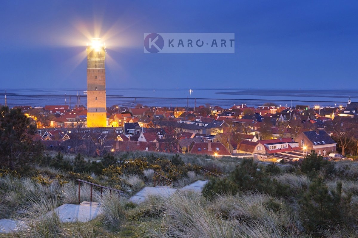 karo-art Schilderij - Vuurtoren Brandaris, Terschelling Multikleur