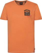 Petrol Industries - Heren Artwork T-shirt Palmetto - Oranje - Maat M