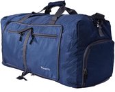 Reistas, 60 liter, grote opvouwbare sporttas, heren, dames, met schoenenvak, zakken, waterdicht, saunatas, reistas, voor sport, vakantie, gym, overnachting, Nieuw donkerblauw