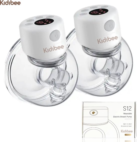 Kidibee - Draadloze Elektrische Borstkolf - Dubbel - Intelligente Kolfapparaten - Handsfree Breast Pump - USB Oplaadbaar