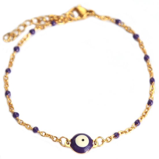 Bracelet oeil grec violet