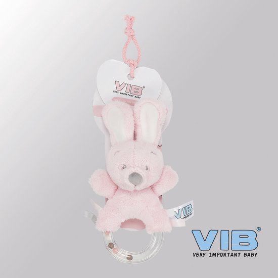 VIB® - Rammelaar Konijn VIB (Roze) - Babykleertjes - Baby cadeau