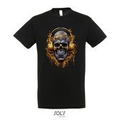 T-Shirt 1-140 Skull gold Headphone - 4xL