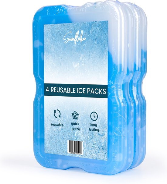 Platte koelelementen - 4pack - festival camping gear