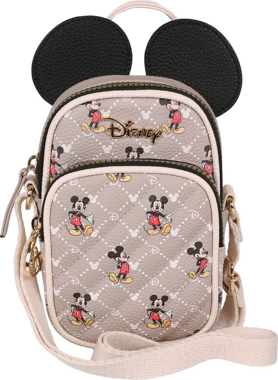 DISNEY Mickey Mouse Beige Mini Tas, Heuptas 17x11x5 cm