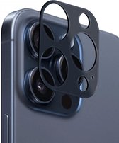 Protecteur d'objectif d'appareil photo Rosso adapté à Apple iPhone 15 Pro / 15 Pro Max | Protection de la caméra | Case Friendly | Glas Ultra fin | Bleu