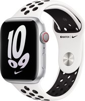 Apple Watch Sport Band - Nike - Pour Apple Watch 3/4/5/6/7/8/SE/ Ultra 42/ 44 /45/49mm - White Summit / Zwart