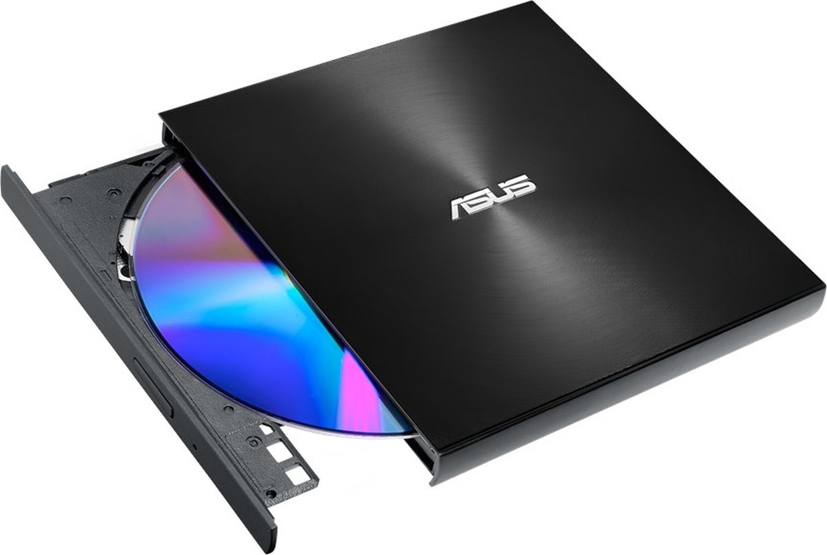 ASUS ZenDrive U9M SDRW-08U9M-U - Schijfstation - DVD�RW (�R DL) - 8x/8x - USB 2.0 - extern - zwart - voor 15; ROG Strix G15; ROG Zephyrus Duo 15; ROG Zephyrus G14; TUF505; ZenBook 13 - ASUS
