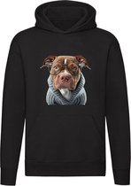 Hond met een bril Hoodie - dieren - dog - dierendag - grappig - unisex - trui - sweater - capuchon