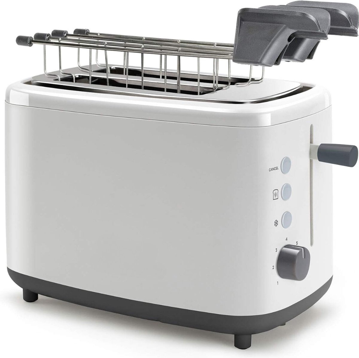 Broodrooster - Verfijnde Broodrooster met 2 Brede Gleuven, 7 Roosterniveaus & Verwijderbaar Tangsysteem - Geniet van Perfecte Toastmomenten!