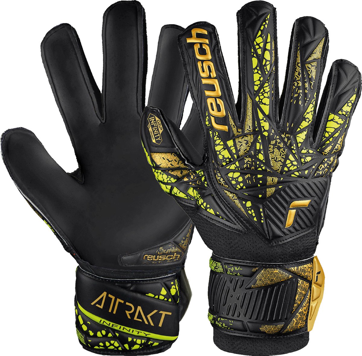 Reusch Attrakt Infinity Finger Support Junior Keepershandschoenen Kinderen - Maat 4
