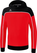 Erima Change Sweatshirt Met Capuchon Kinderen - Rood / Zwart / Wit | Maat: 152