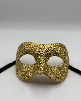Venetiaans masker goud voor volwassenen, handgemaakt - Luxe gala masker goud- Venetiaans masker heren.