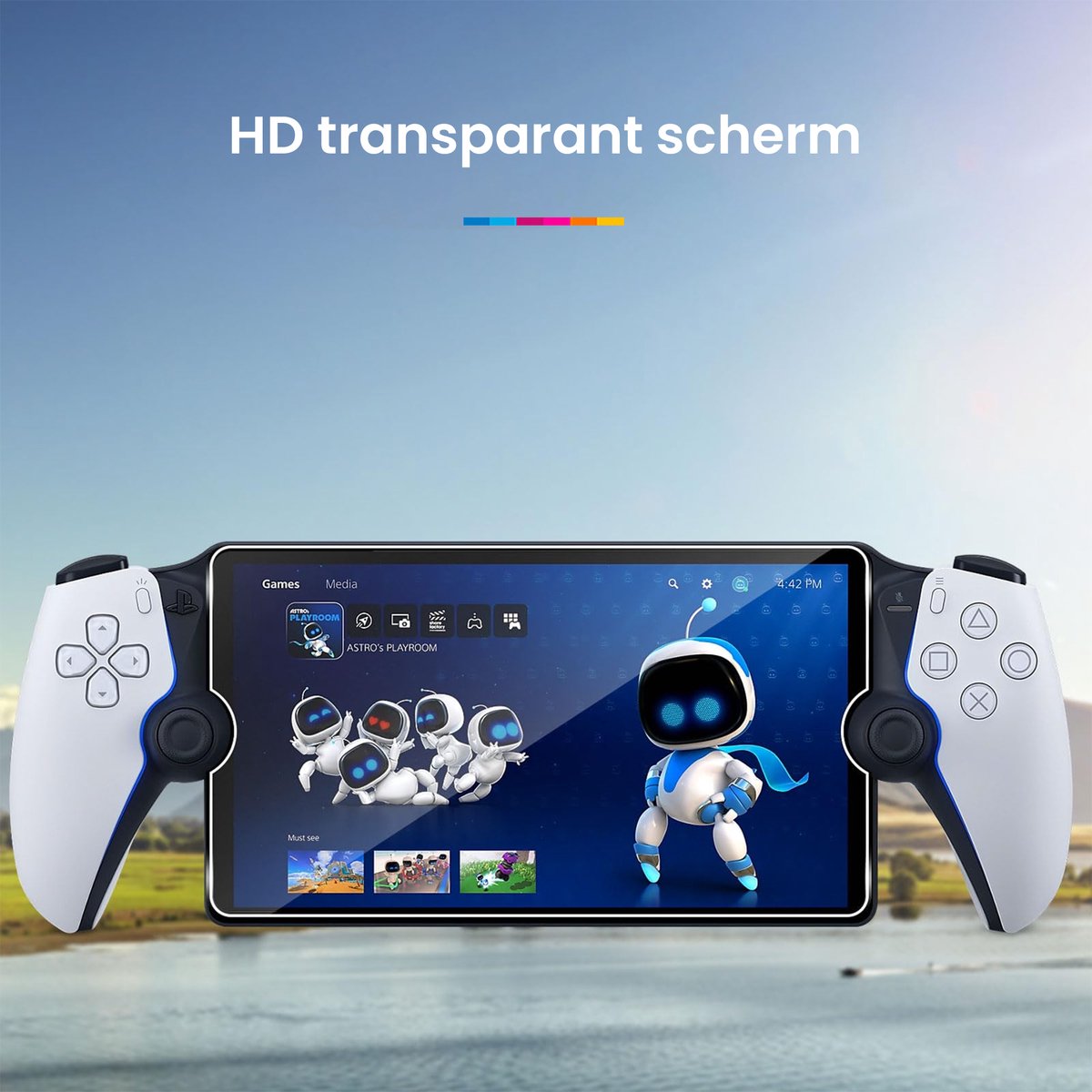 YONO Screen Protector geschikt voor Playstation Portal - Gehard Glas - Krasbestendig - PS5 Portable Accessoires - 2 stuks – foto 6