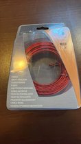 NorAuto luidsprekerdraad / luidspreker kabel - 2x 1,5mm2 - 10 meter - rood transparant