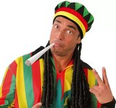 Jamaicana's hoofddeksel met dreads - Rasta baret met joint.