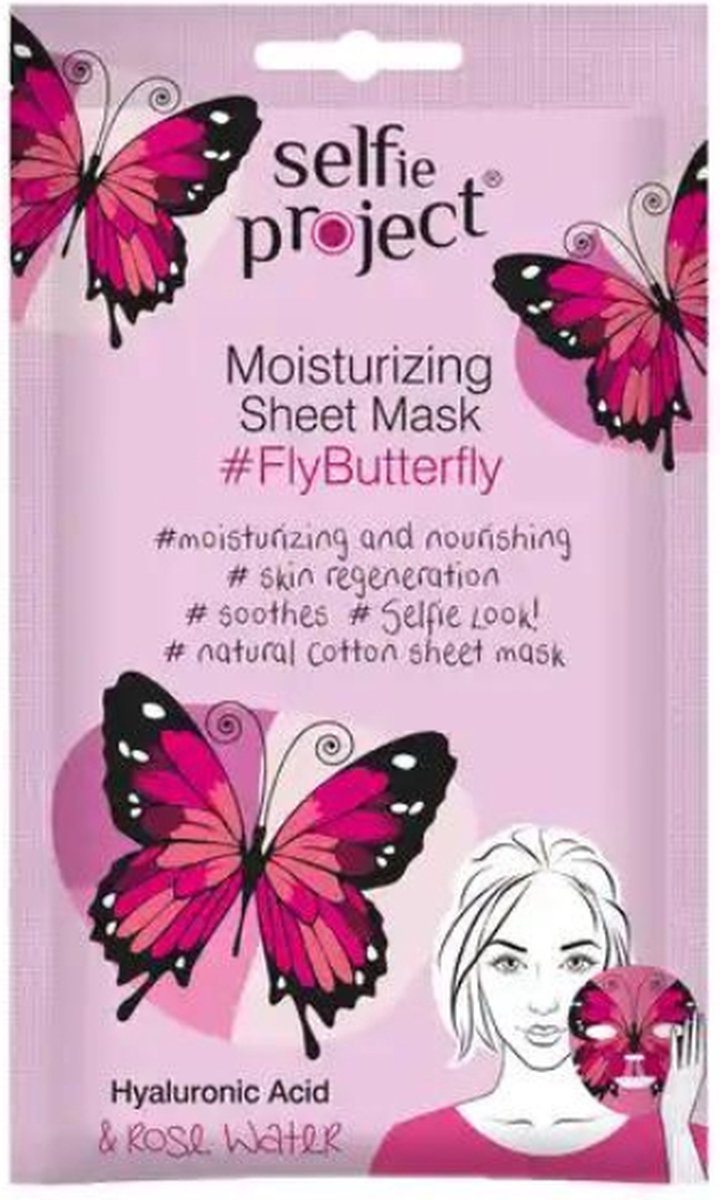 Goedkoopste Selfie Project 2x Hydraterend Sheet Masker FlyButterfly