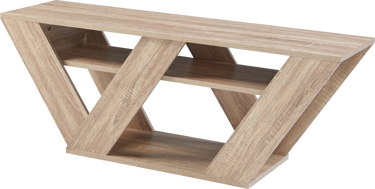 TV meubel Nome met 2 planken 110x30x40 cm eikenkleurig