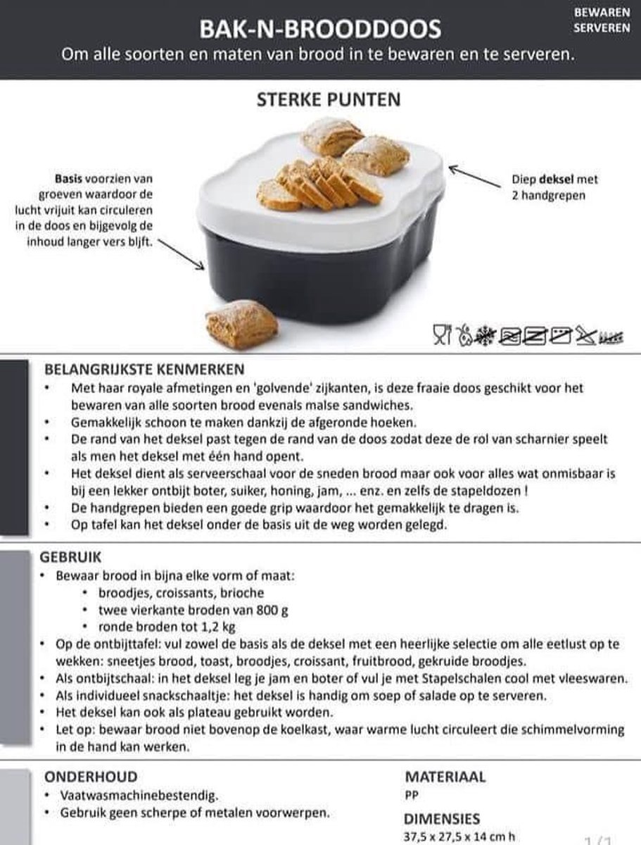 Boîte à Pain Tupperware Avec Séparateur – Conservation Du Pain De Mie (occasion)