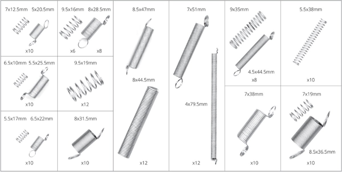 Veren set - Assortiment doos - 200 stuks - Gegalvaniseerd