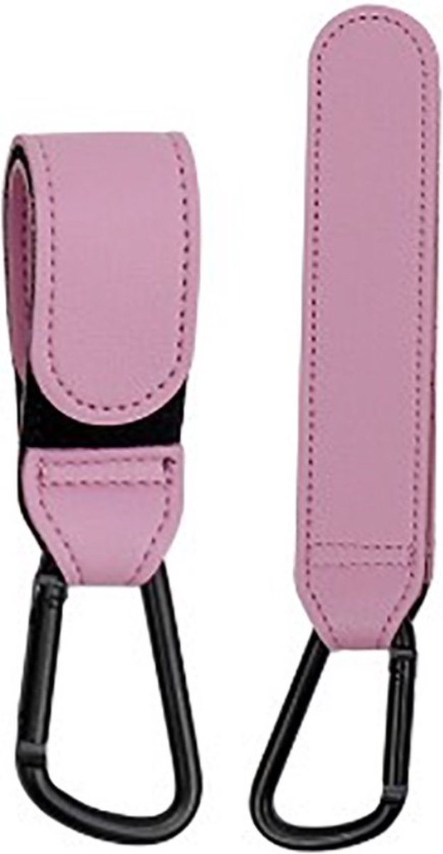 Knaak Kinderwagen Tassenhaakjes - Buggy haakjes - Babywagen - Haakjes voor tassen - Set van 2 - Roze - Knaak