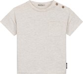 Sweet Petit baby T-shirt Mick - Jongens - Soft Ecru Melange - Maat 62