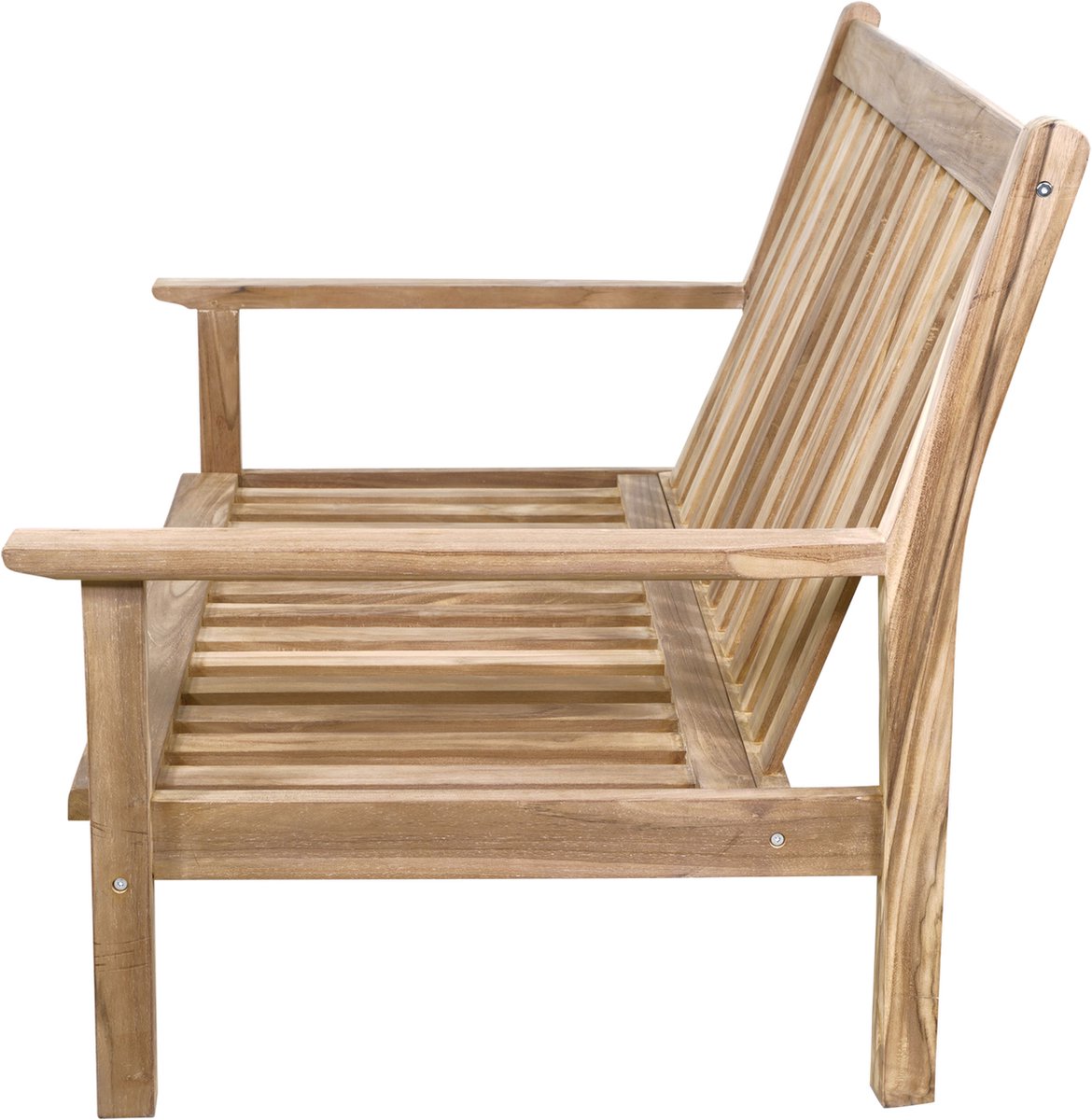 Lesli Living Loungebank Teak 124 cm incl. Kussen